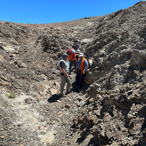 Halcones team taking control samples for report 43-101.